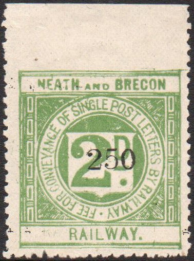 Railway Letter Stamps Neath and Brecon Railway 7th Issue 1902
